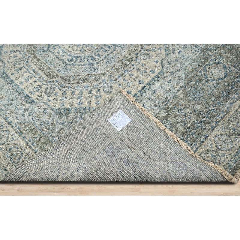 Hand Knotted Turkish Oushak Gray Wool Traditional Oriental Area Rug