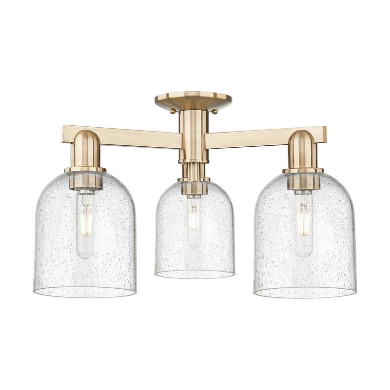 Innovations Lighting 716-3F-12-23 Bella Semi-Flush Bella 3 Light 23" - Champagne Bronze / Seedy