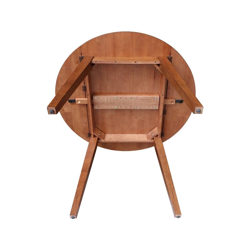 42 in. Solid Wood Round Dual Drop Leaf Table