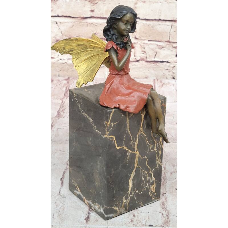 Hand Made Original Milo Fairy Angel Genuine Bronze Sculpture