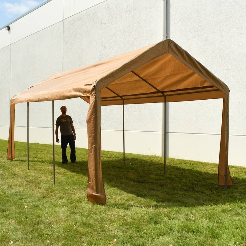 ALEKO 10 x 20 Heavy Duty Outdoor Carport Gazebo Canopy Tent with Sidewalls