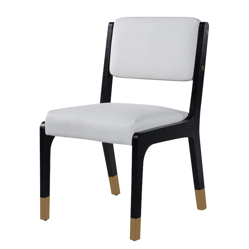 Wooden Dining Chairs Set of 2, Modern Fabric Upholstered Kitchen Side Chairs, Farmhouse Dining Room Accent Chair