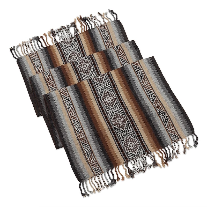 Novica Handmade Mountain Range -Blend Table Runner