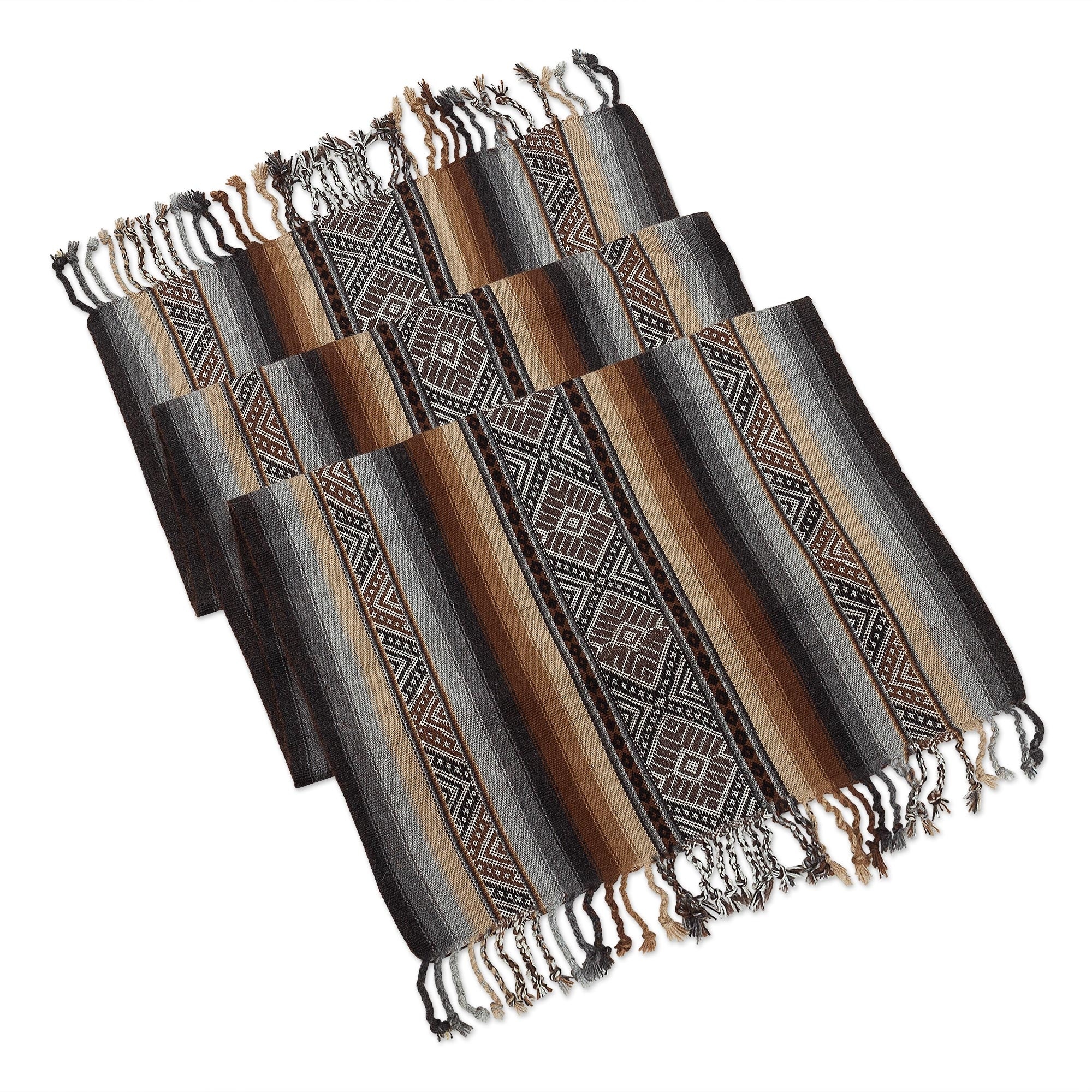 Novica Handmade Mountain Range -Blend Table Runner