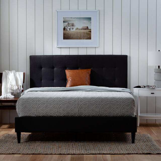 Brookside Tara Square Tufted Upholstered Platform Bed