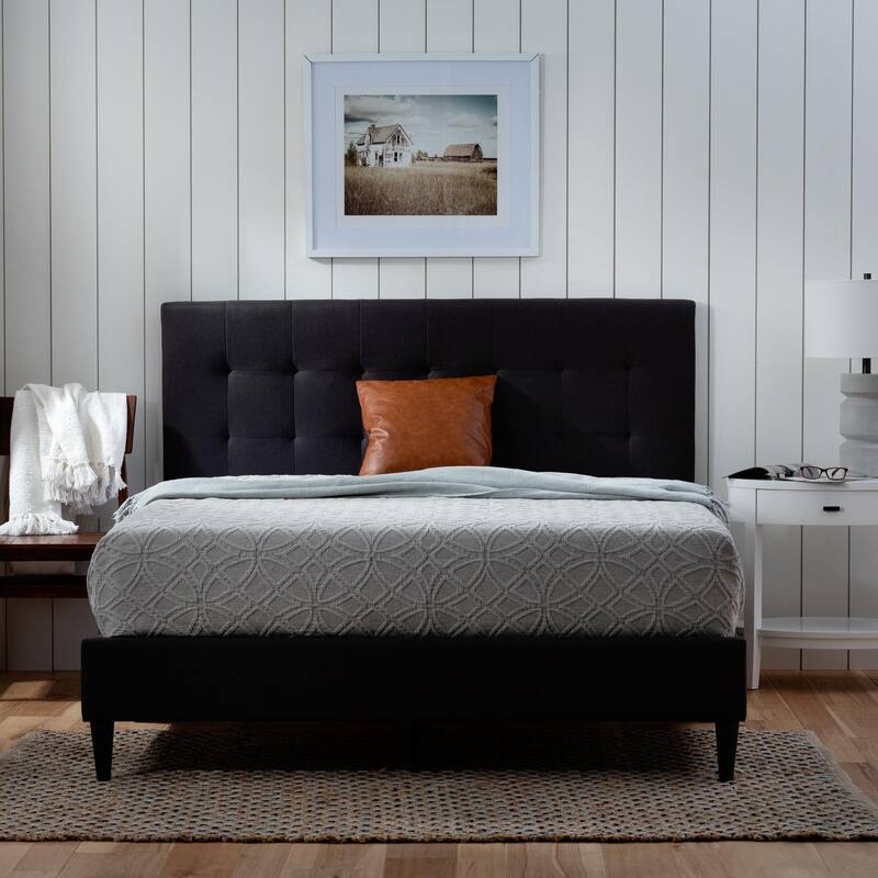Brookside Tara Square Tufted Upholstered Platform Bed