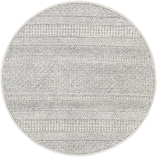 slide 2 of 8, Livabliss Amina Handmade Wool Moroccan Area Rug Grey - 8' Round