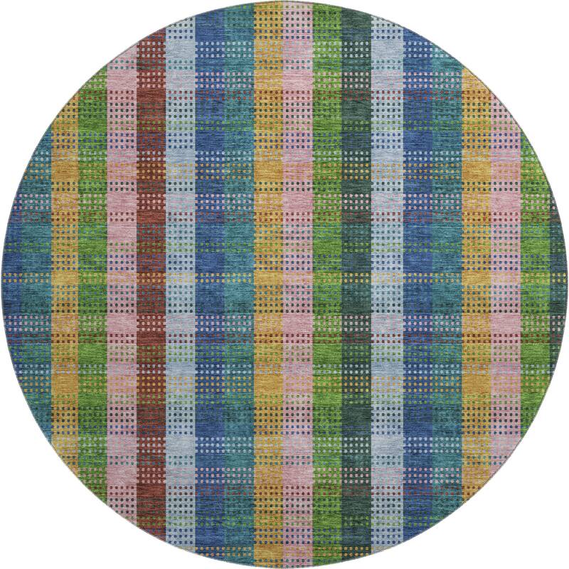 Premium Washable Super Soft Modern Plaid Mayfield Rug