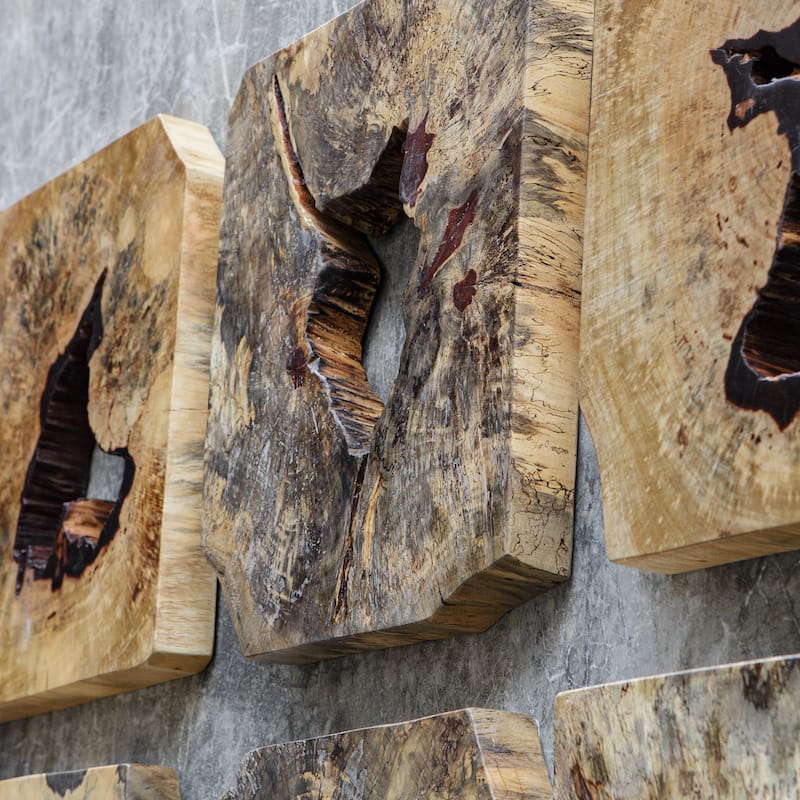 Uttermost Bahati Wood Wall Decor In Natural, Set Of 9