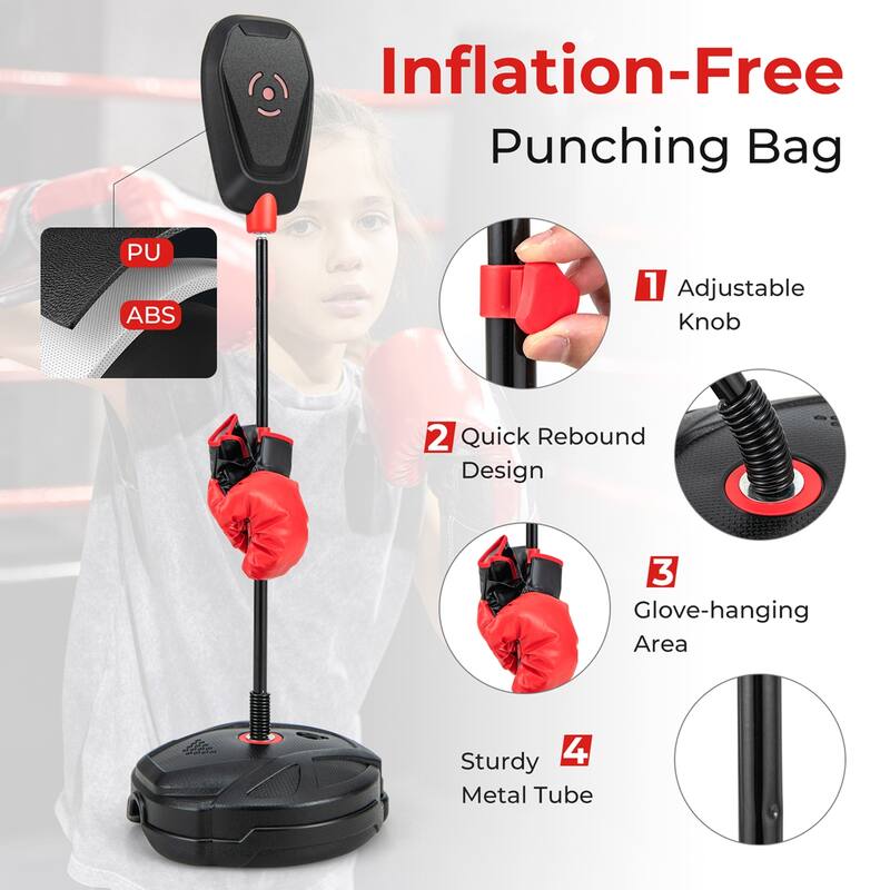 Costway Kids Punching Bag with Stand Height Adjustable Boxing - See Details