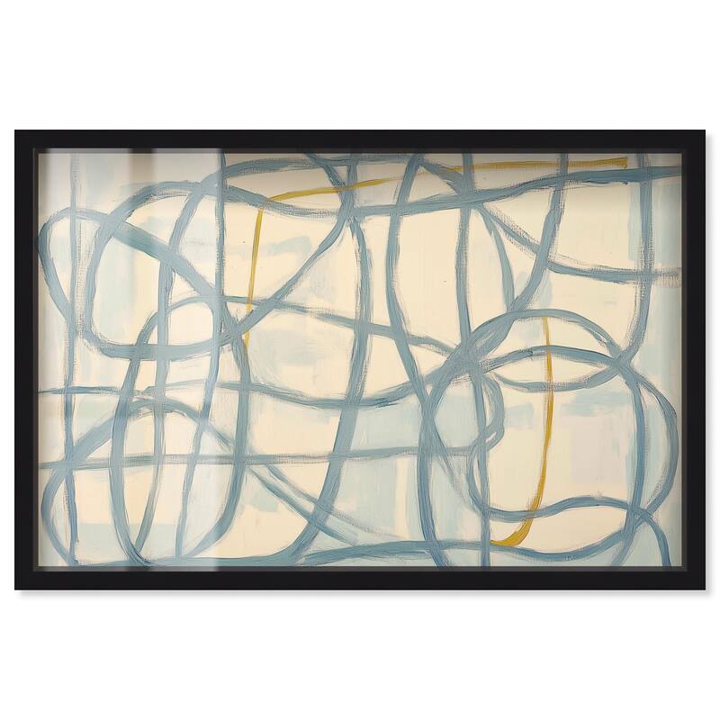 Unbroken Line II Shadowbox by Art Remedy - Black - 54" x 36"