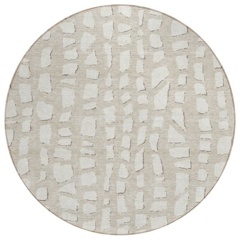 Machine Washable Indoor/ Outdoor Chantille Modern Abstract Rug