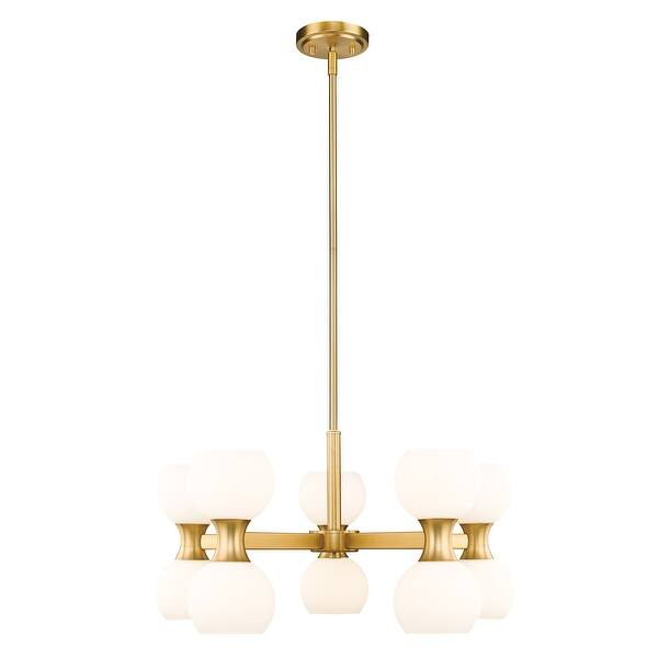 slide 2 of 8, Artemis by Z-Lite 10 Light Chandelier in Modern Gold