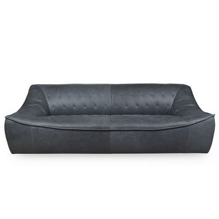 SAFAVIEH Home Agitha Leather Sofa - 95"W x 41"D x 30"H