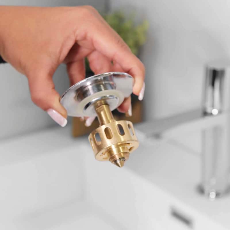 STYLISH Pop-Up Bathroom Sink Drain with Overflow D-701
