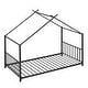 preview thumbnail 9 of 28, Twin Size Metal House Platform Bed