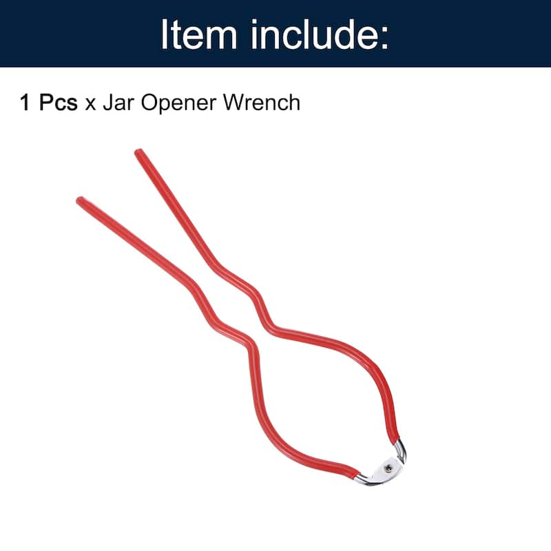 10.8" x 3.1" Bottle Wrench Jar Opener Wrench Canning Jar Wrench Red