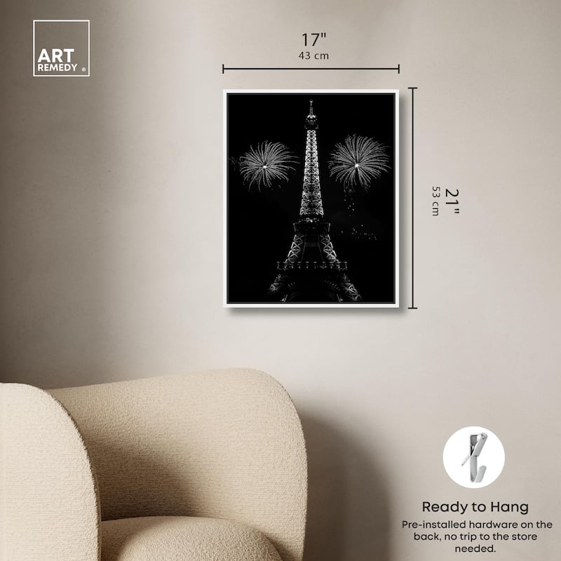 Fireworks Over Paris Canvas by Art Remedy