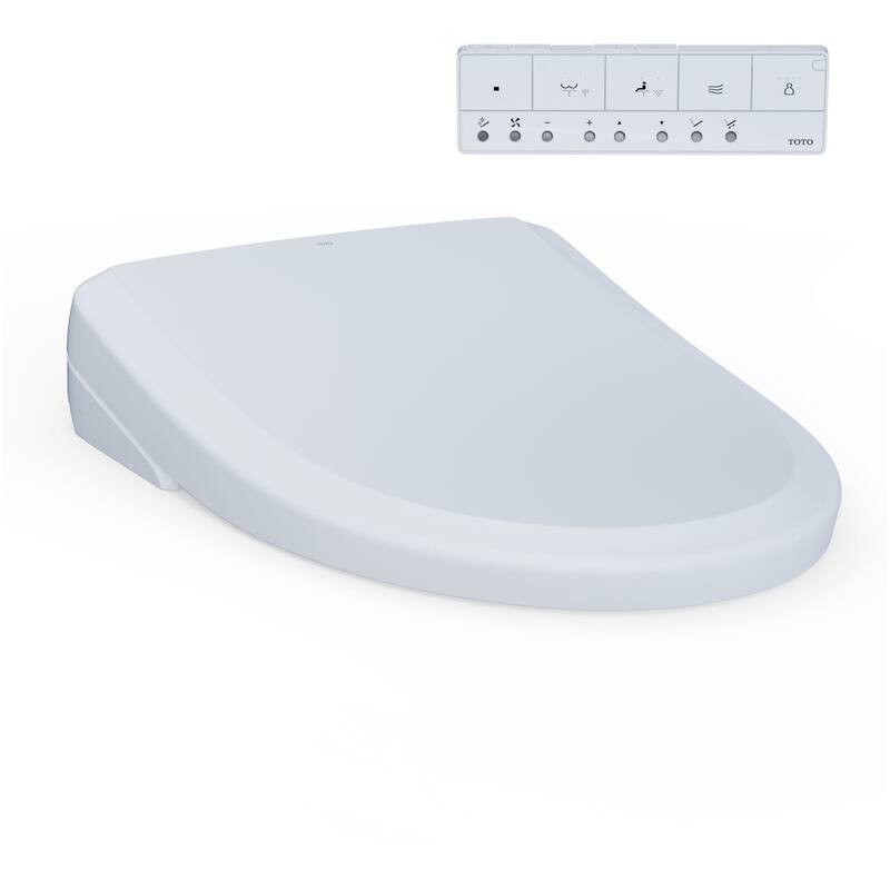 TOTO® WASHLET®+ S7A Bidet Seat, EWATER+® Cleaning, Auto Open/Close Lid, Elongated, Cotton White - SW4734AT40#01