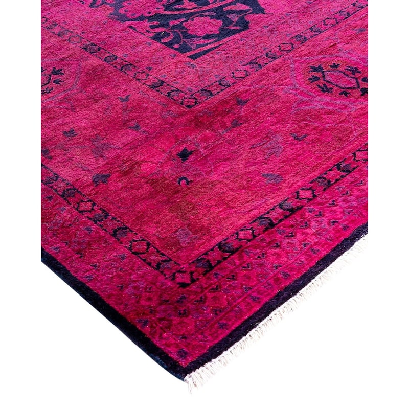 Fine Vibrance One-of-a-Kind Hand-Knotted Area Rug - Pink, 8' 3" x 10' 2" - 8' 3" x 10' 2"