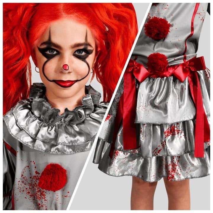 ladies clown dress "Rowdy Clown" Costume Description Step into a world of whimsical fun with this enchanting Girls Wonderland Red Clown Costume Lady Clown Costume Adult Patriotic