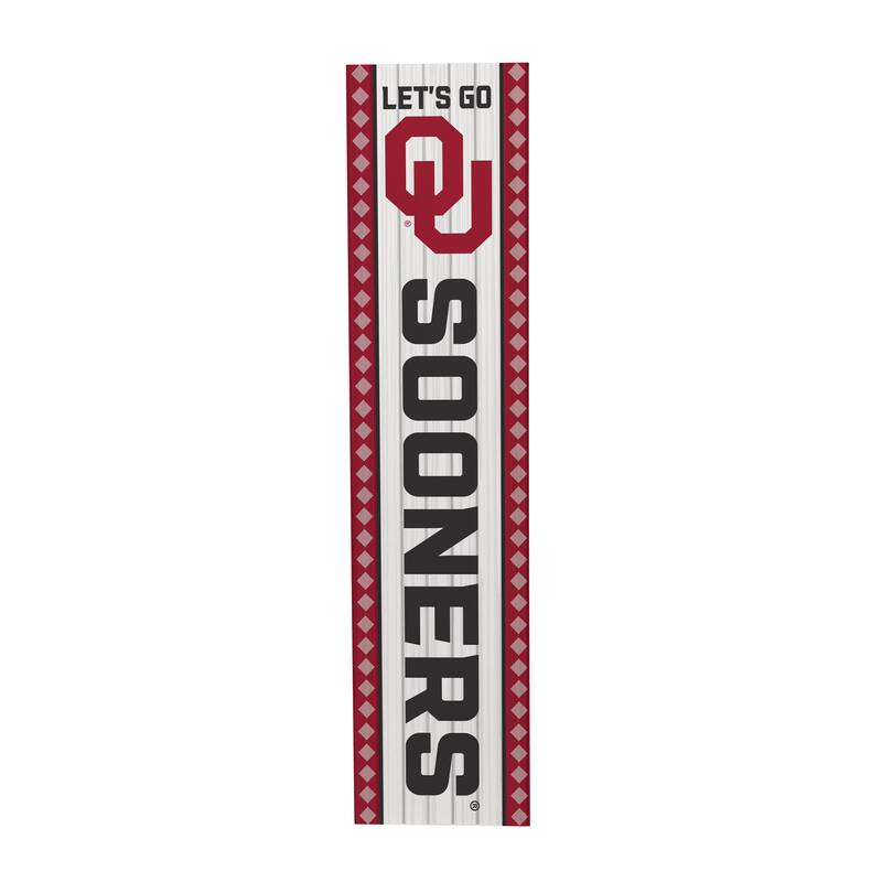 47" Double Sided Seasonal Porch Leaner, University of Oklahoma - 47" x 11.25"
