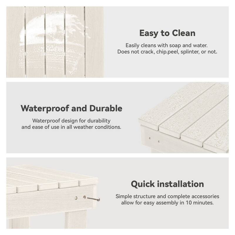 HDPE Outdoor Storage Bench Entryway Shoe Rack Patio Bench