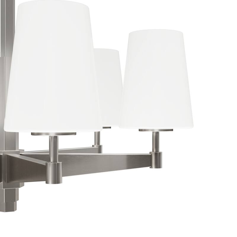 Hunter Nolita Chandelier - Entry, Dining Room, Living Room, Bedroom - Modern, Transitional - Glass Shades