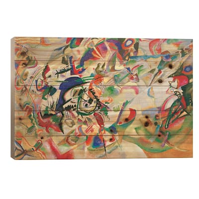 Composition VII Print On Wood by Wassily Kandinsky - Multi-Color