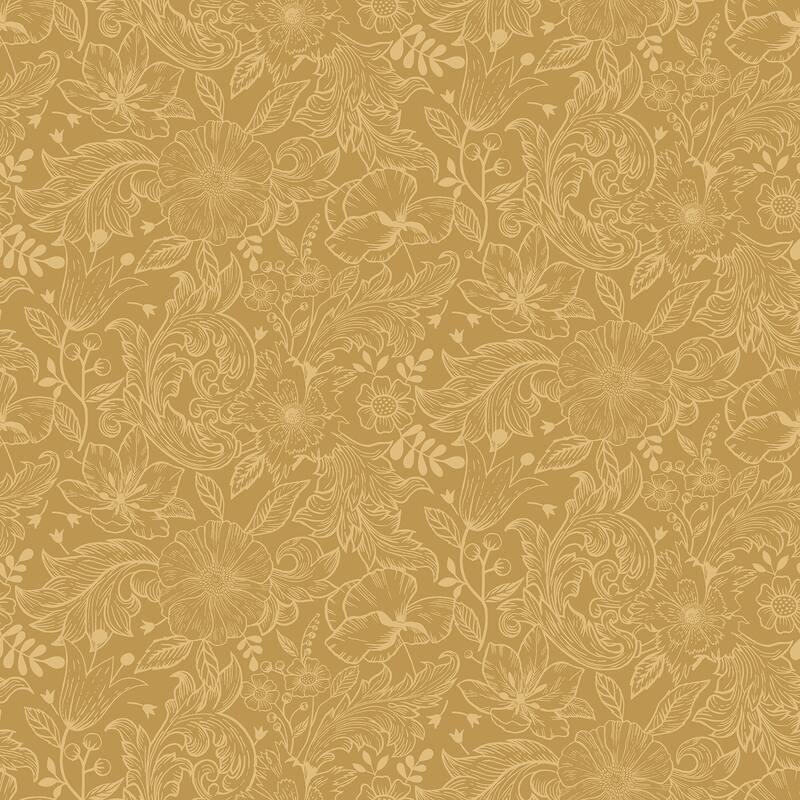 A-Street Prints Wilma Yellow Block Print Wallpaper