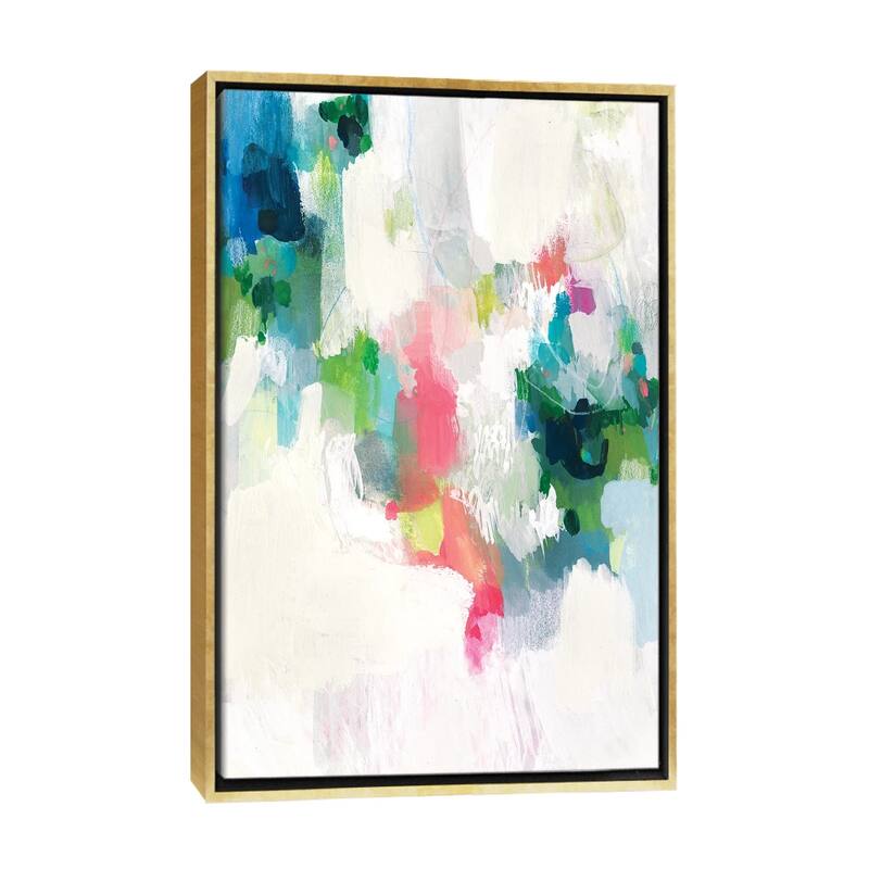 iCanvas "Raspberry & Teal II" by Victoria Borges Framed Canvas Print - Gold - 40x26