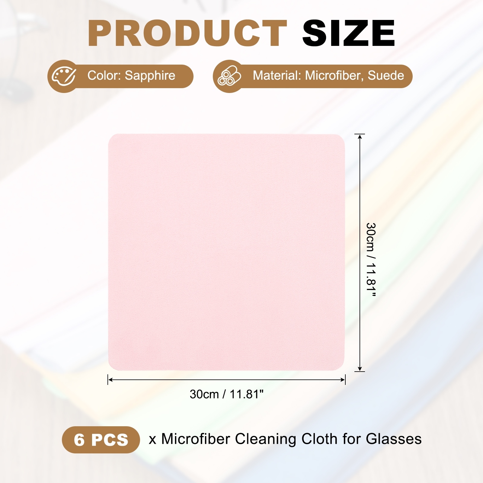 Microfiber Cleaning Cloth for Glasses, Eyeglass Cleaning Cloth for Screens Cameras Cell Phones Electronics Lenses