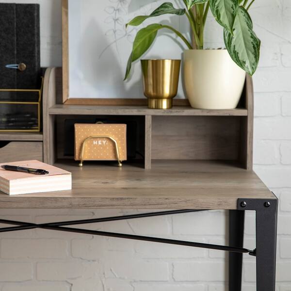Carbon Loft 42 Inch Writing Desk With Small Hutch Overstock 28788987