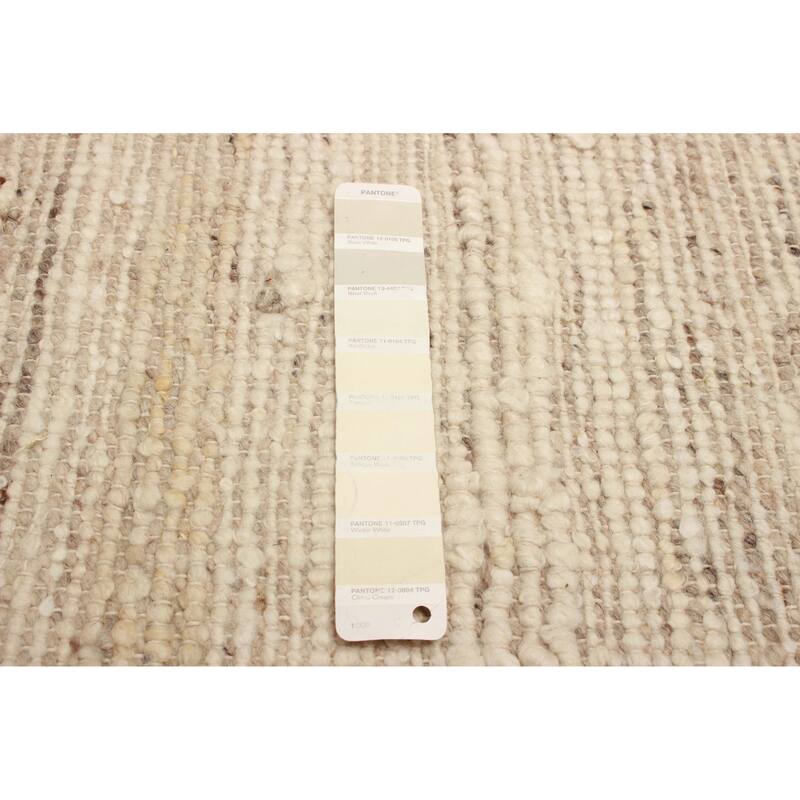 ECARPETGALLERY Braid weave Sienna Cream Wool Rug - 5'0 x 7'10