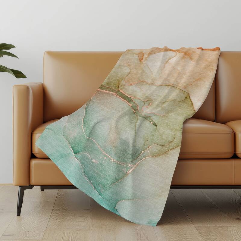 Premium Machine Washable Abstract Modern Sherpa Throw Blanket