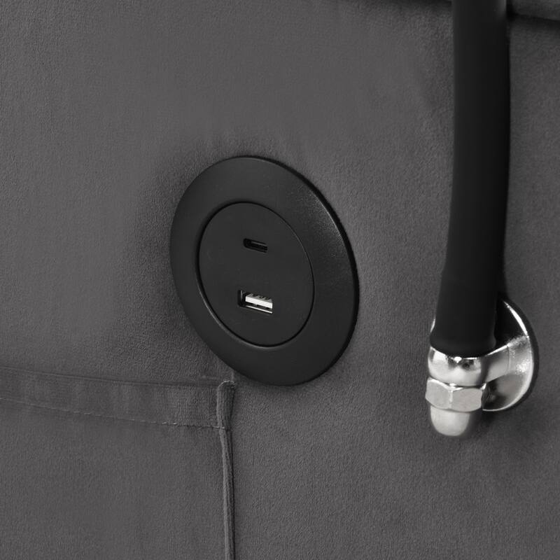 Sofa Bed with Trundle Dark Grey