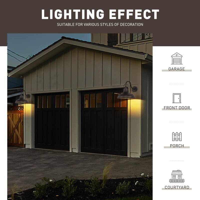 Exterior Outdoor Wall Sconce, Barn Light, Oil Rubbed Bronze
