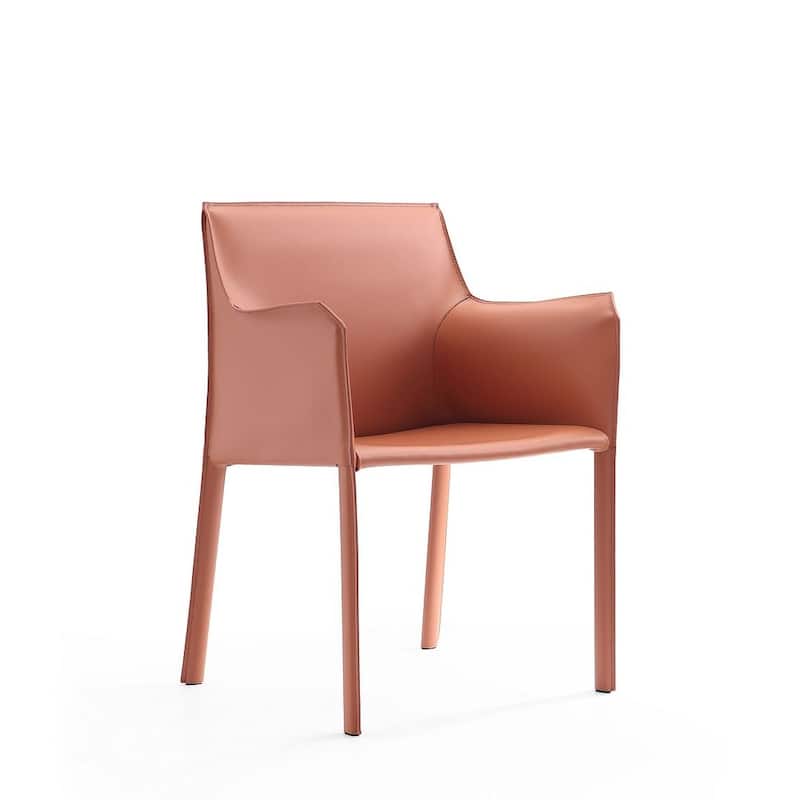 Paris Saddle Leather Dining Room Armchair (Set of 2)