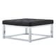 preview thumbnail 21 of 25, Solene Square Base Ottoman Coffee Table - Chrome by iNSPIRE Q Bold
