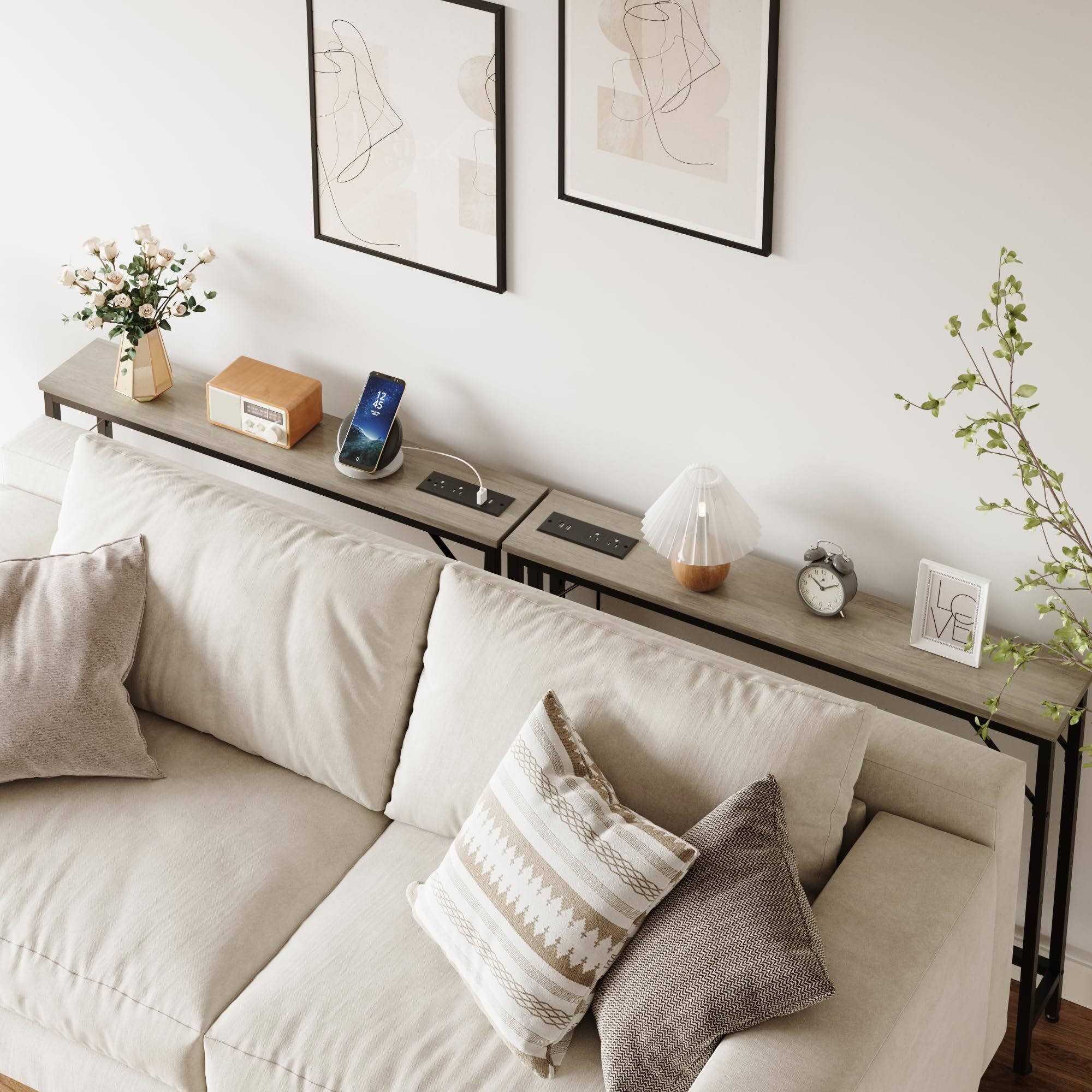Skinny sofa table with outlets sale