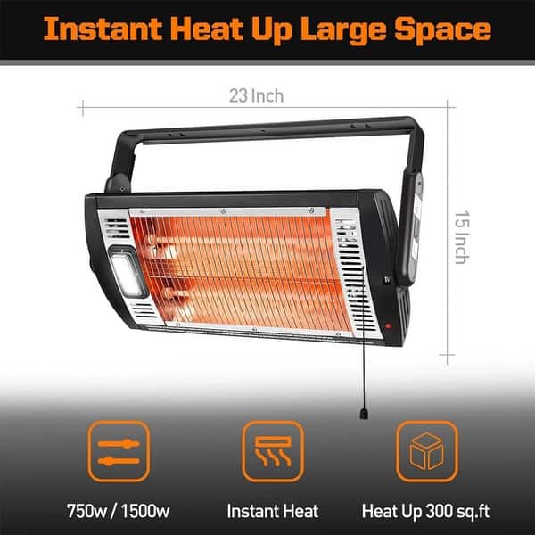 Rectangular Ceiling Heater Ceiling Mounted Radiant Quartz Heater - Bed Bath & Beyond - 39079829