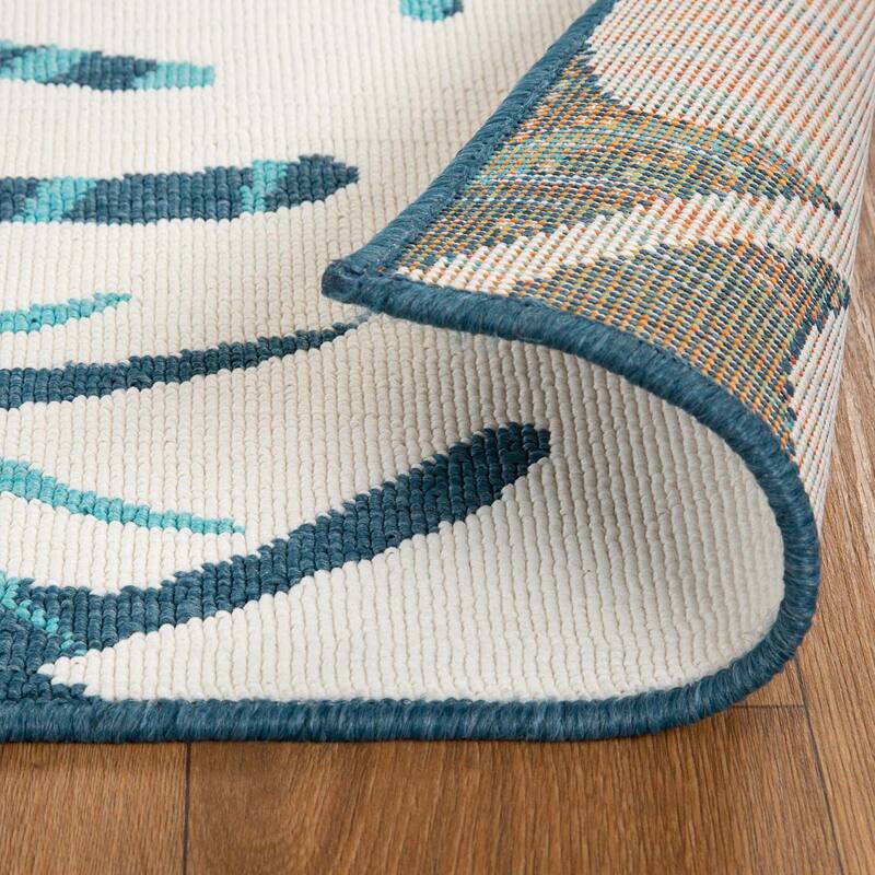 Superior Waikiki Modern Oversized Tropical Leaves Coastal Indoor Outdoor Area Rug