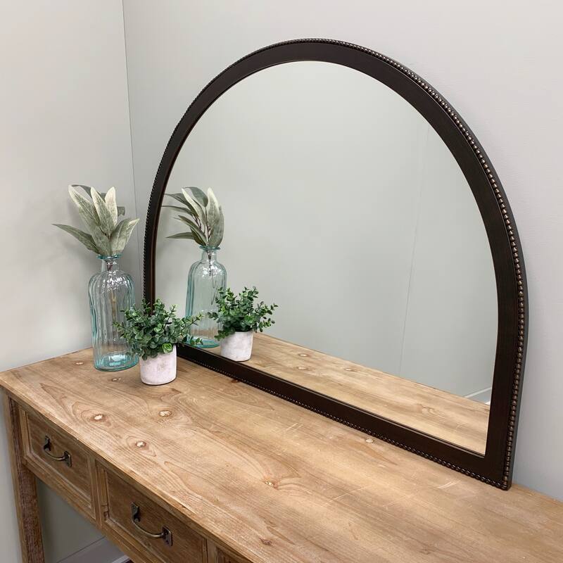 Van Buren Framed Mantel Mirror - Crescent Cathedral - 38.4x27.4
