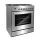 preview thumbnail 6 of 12, Cosmo 30 in. 5.0 cu. ft. Single Oven Gas Range with 5 Burner Cooktop and Heavy Duty Cast Iron Grates in Stainless Steel