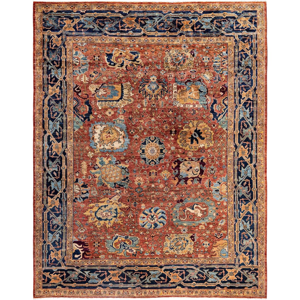 Serapi One-of-a-Kind Hand-Knotted Area Rug - Orange - 8' 1" x 10' 1"