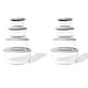 preview thumbnail 1 of 18, Glass Food Storage Set - Round Nesting, 8-Piece, BPA-Free, Airtight Lids, Microwave & Oven Safe 16 Piece Set (8 Containers + 8 Lids) - Grey