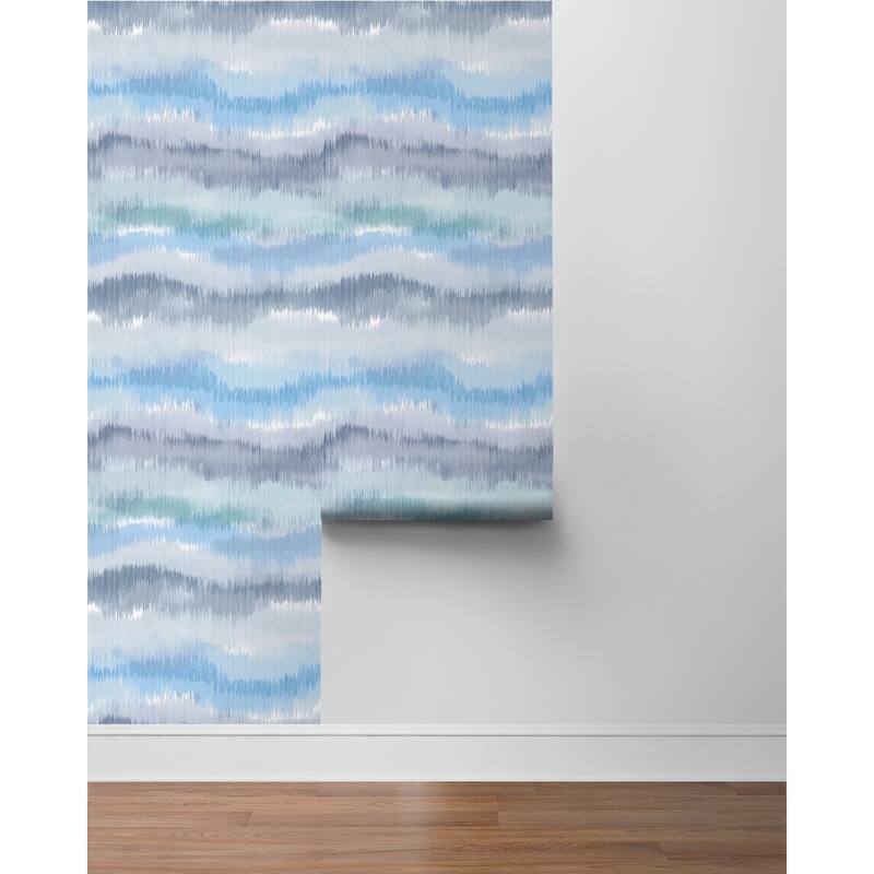 Luxe Haven Ikat Waves Peel and Stick Wallpaper