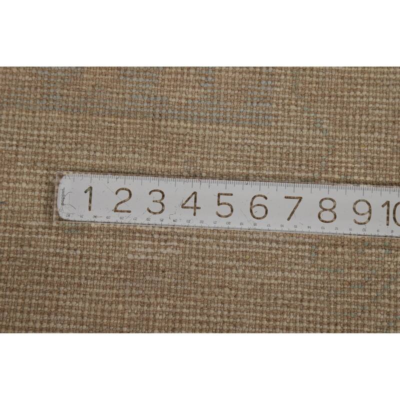 Oushak Turkish Area Rug Vegetable Dye Hand-Knotted Beige Wool Carpet - 7'9"x 10'2"
