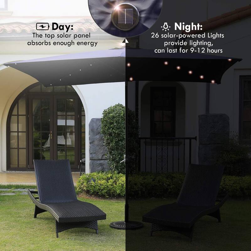 Versatile Rectangular Patio Umbrella with Advanced Features for Outdoor Enjoyment