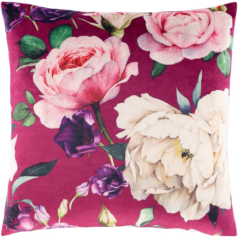 Artistic Weavers Jasyn Floral Velvet 22-inch Throw Pillow